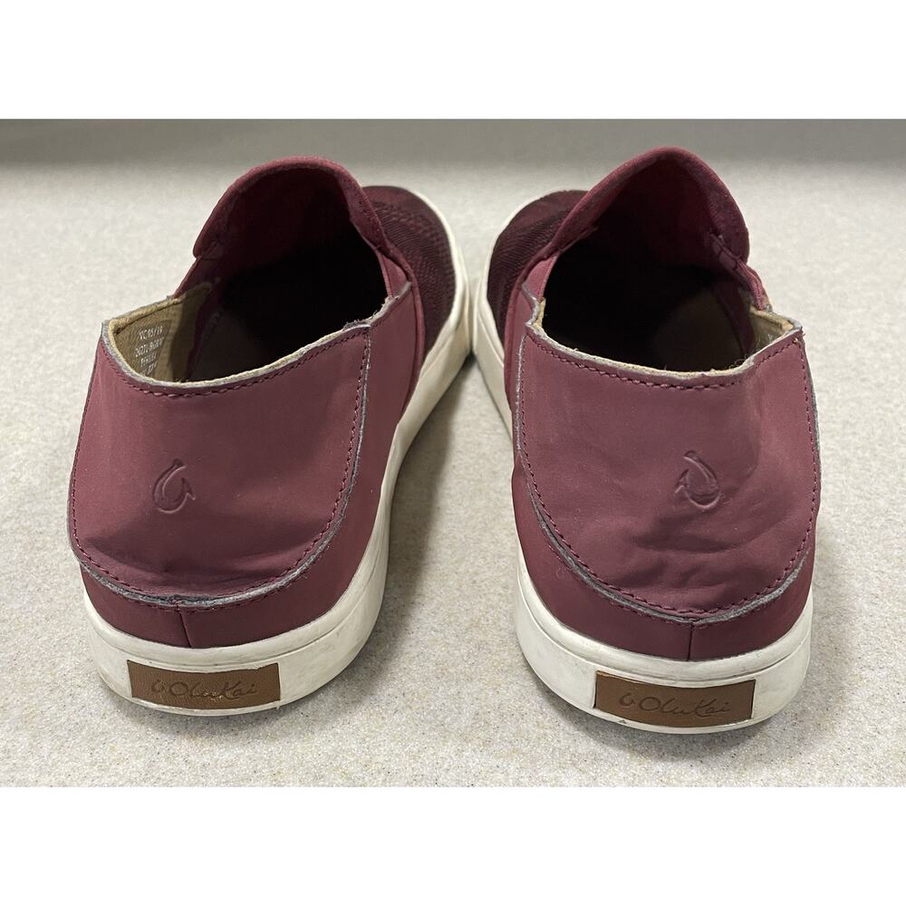 OLUKAI PEHUEA Slip On Comfort Shoes 20271 Women’s Size 10 Maroon -Casual Wear - Picture 3 of 11